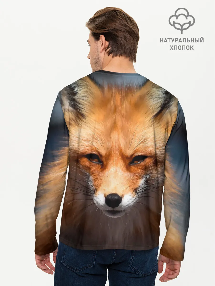 Мужской лонгслив базовый / Хитрая лисица