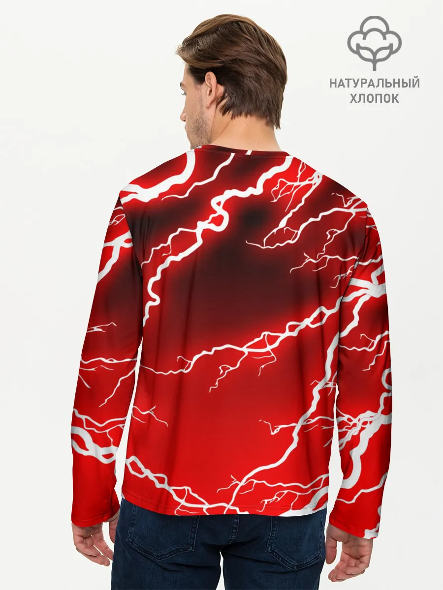 Мужской лонгслив базовый / АТЛЕТИКО МАДРИД / МОЛНИИ