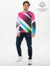 Мужской лонгслив базовый / Sport style: Линии