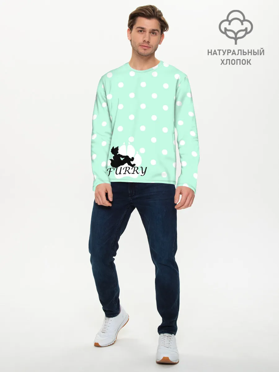 Мужской лонгслив базовый / Furry Fox