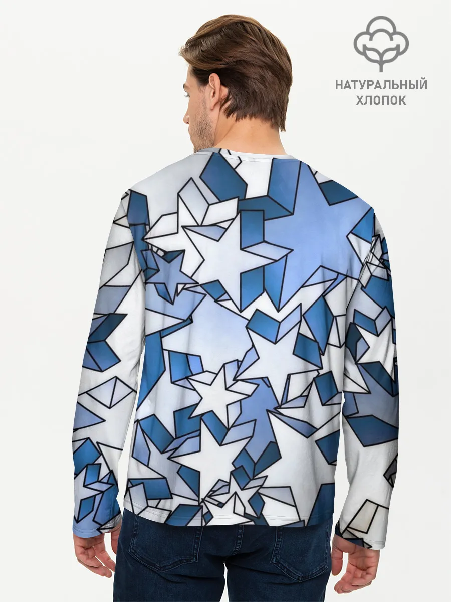 Мужской лонгслив базовый / Магические звезды