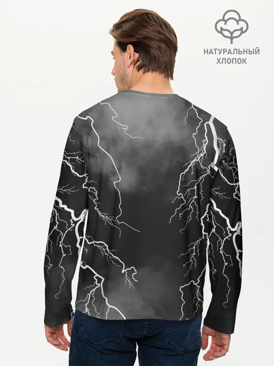 Мужской лонгслив базовый / METALLICA РАЗРЯД МОЛНИИ