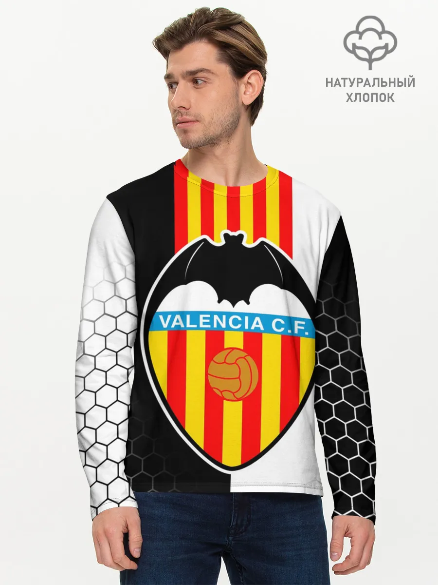 Мужской лонгслив базовый / FC VALENCIA / ФК ВАЛЕНСИЯ