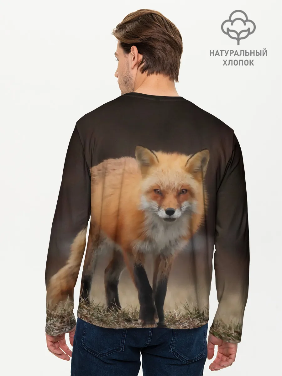 Мужской лонгслив базовый / Хитрая лисица