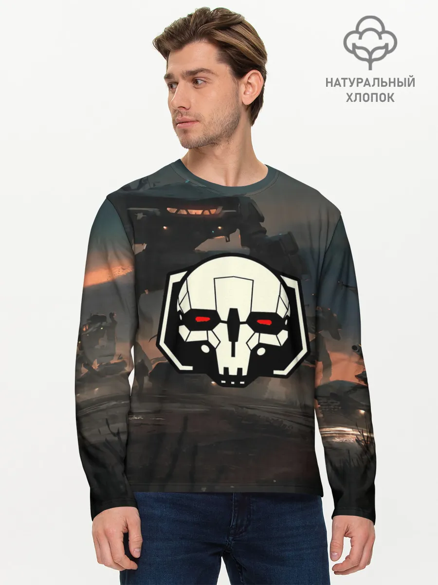 Мужской лонгслив базовый / Боевоймех