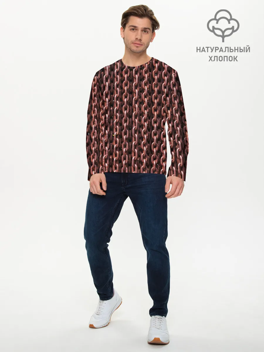 Мужской лонгслив базовый / Цепи