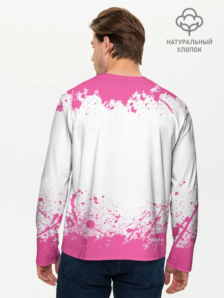 Мужской лонгслив базовый / Девушки и танки | Pink