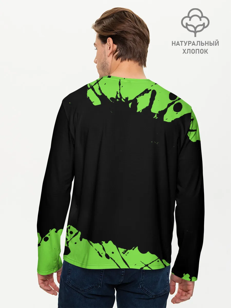 Мужской лонгслив базовый / Поп Ит / Симпл Димпл - Краска