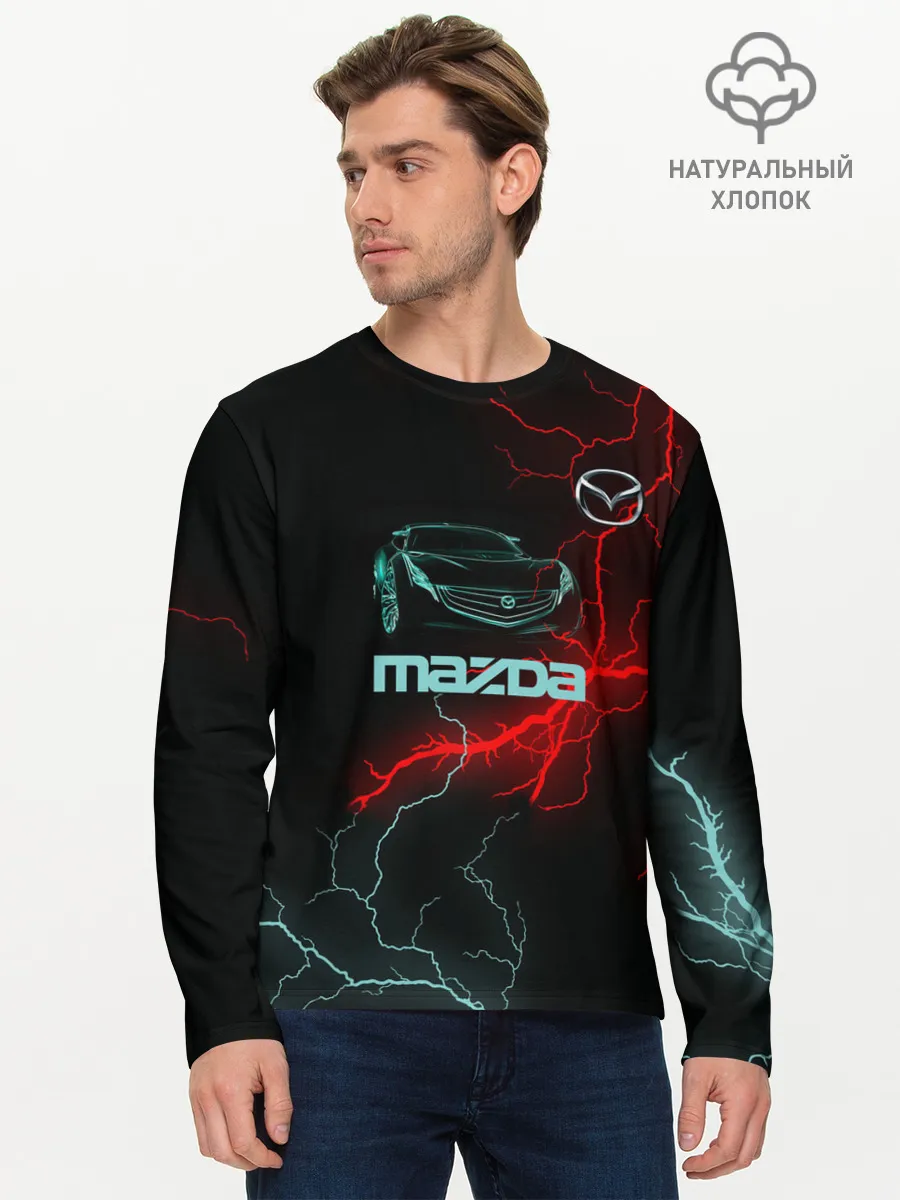 Мужской лонгслив базовый / Mazda