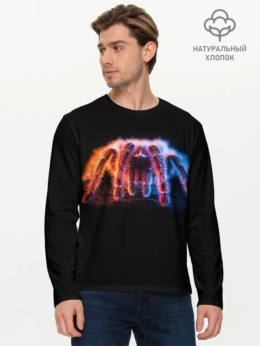 Мужской лонгслив базовый / НЕОНОВЫЙ ПАУК / NEON