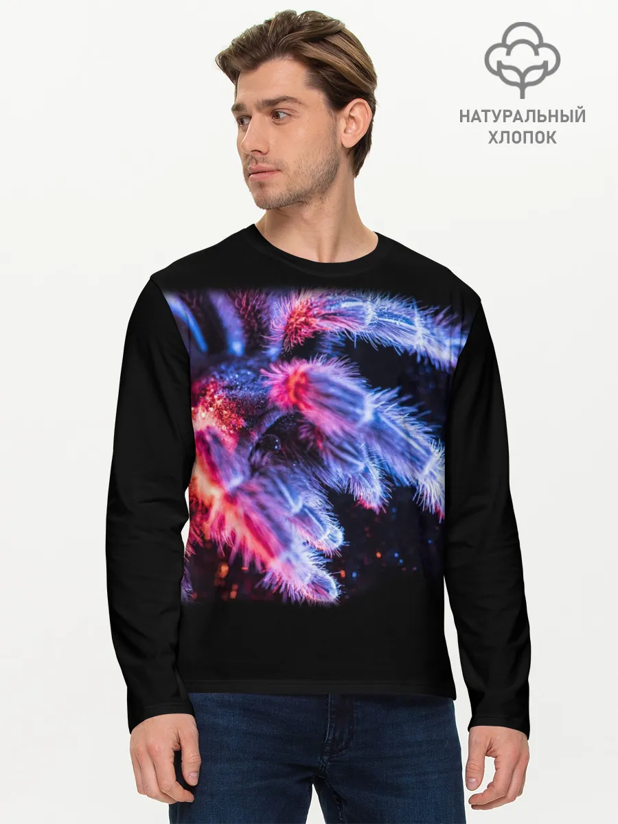 Мужской лонгслив базовый / НЕОНОВЫЙ ПАУК