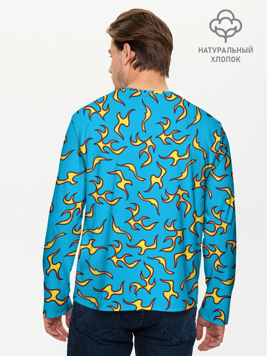 Мужской лонгслив базовый / ОГОНЬ / УЗОР / FIRE