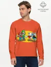 Мужской лонгслив базовый / CupHead x Mario