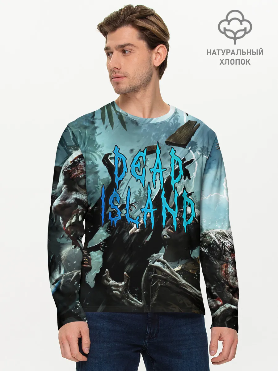 Мужской лонгслив базовый / Толпа зомби