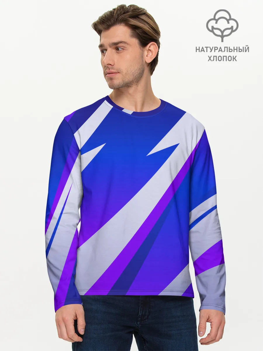 Мужской лонгслив базовый / SPORT STYLE BLUE
