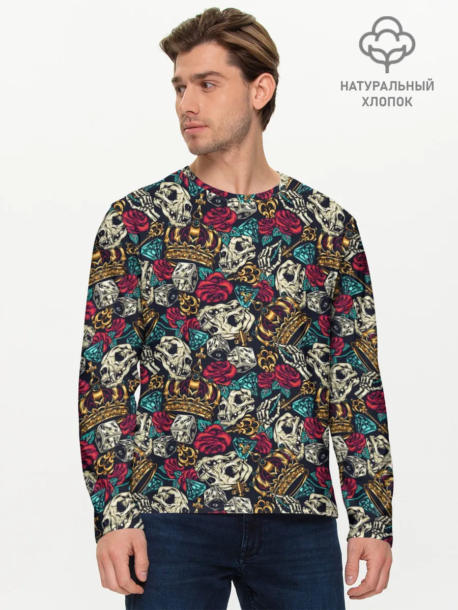Мужской лонгслив базовый / Царские мотивы
