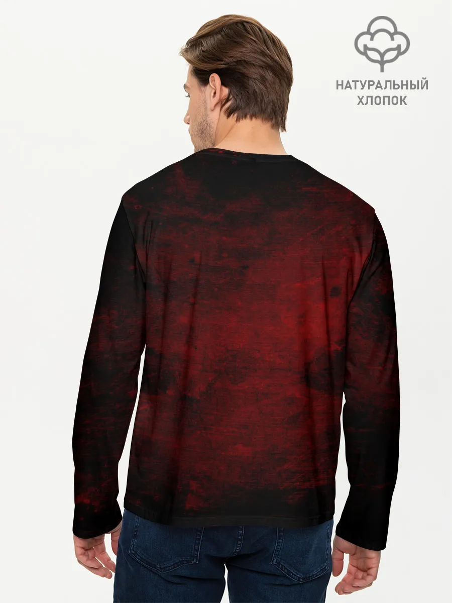 Мужской лонгслив базовый / Птичка НЕРО Чёрный Клевер