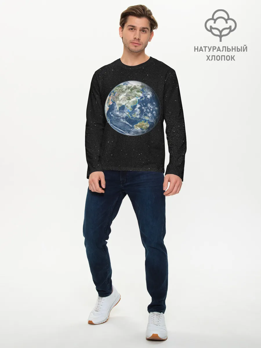 Мужской лонгслив базовый / ПланеТа ЗемЛя