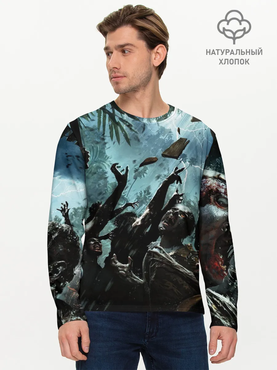 Мужской лонгслив базовый / Кровожадные зомби | Zombie