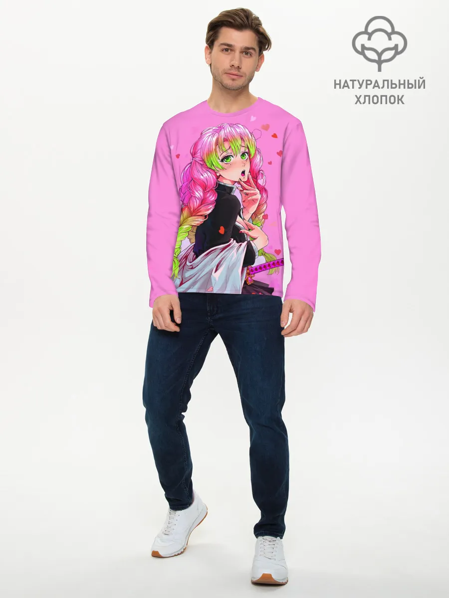 Мужской лонгслив базовый / Столп любви клинок демонов 2