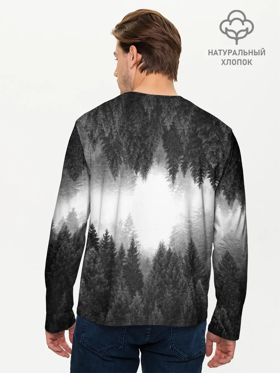 Мужской лонгслив базовый / Клыки леса