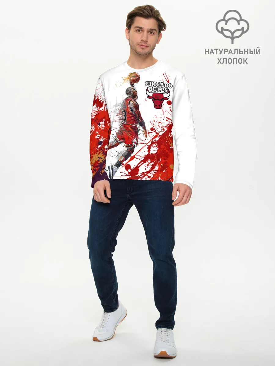 Мужской лонгслив базовый / CHICAGO BULLS [9]