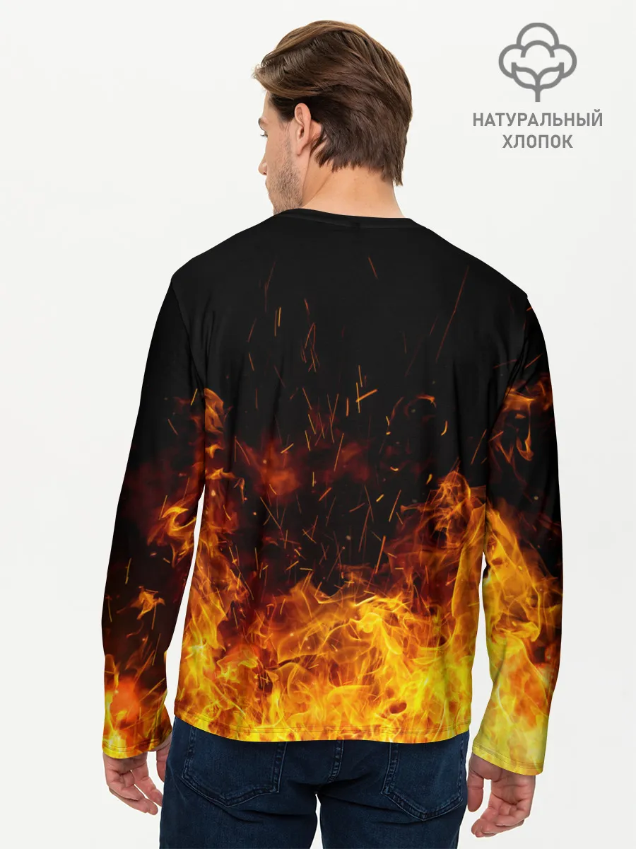 Мужской лонгслив базовый / Переиграл и уничтожил