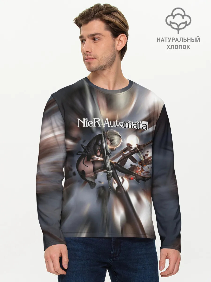 Мужской лонгслив базовый / YoRHa | Nier Automata