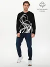 Мужской лонгслив базовый / Octopus Black and White