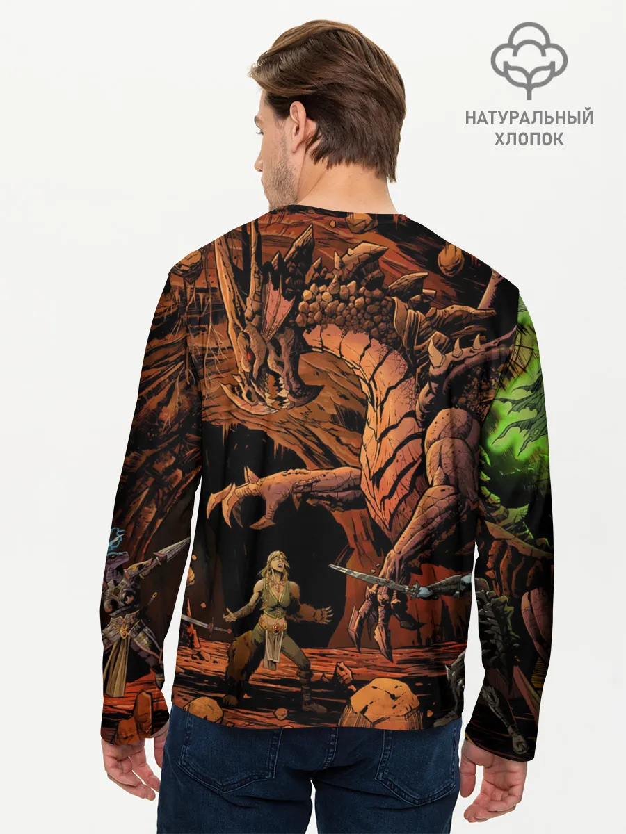 Мужской лонгслив базовый / Dungeons and Dragons | Схватка