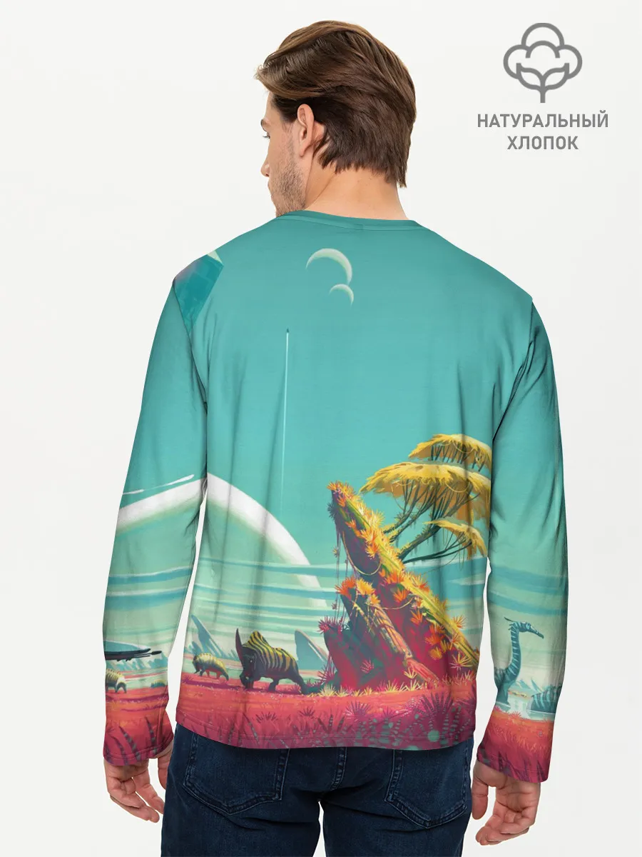 Мужской лонгслив базовый / No Man Sky