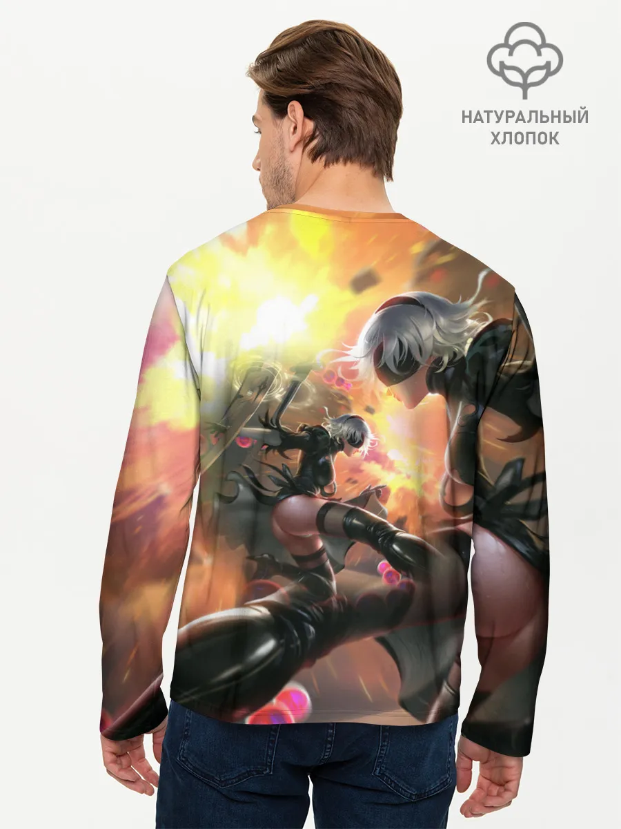 Мужской лонгслив базовый / 2B | Nier Automata