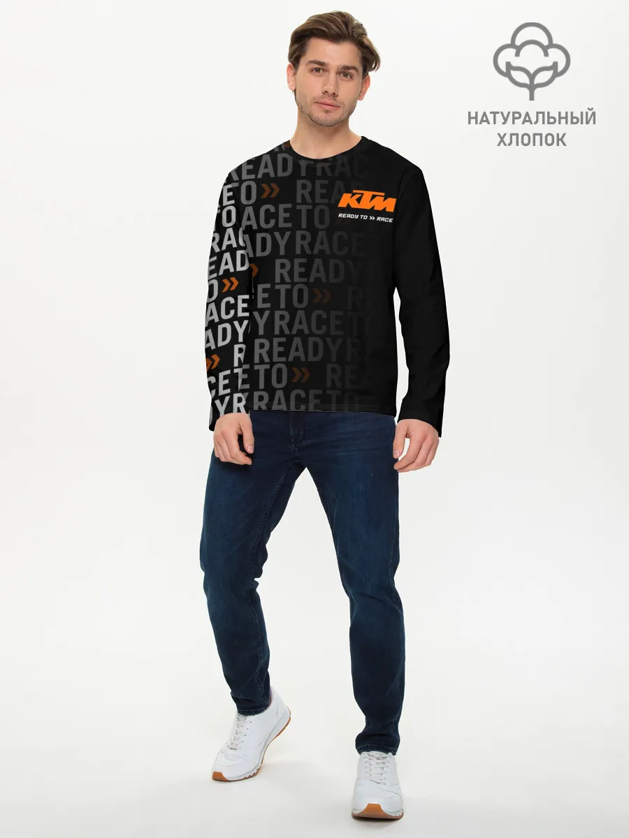 Мужской лонгслив базовый / KTM MOTORCYCLES / КТМ МОТОЦИКЛЫ