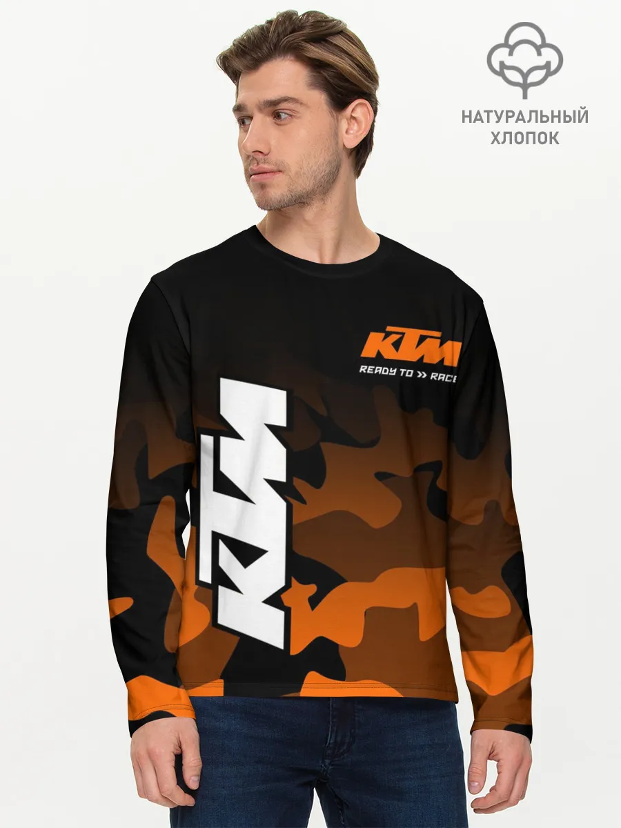 Мужской лонгслив базовый / KTM MOTORCYCLES / КТМ МОТОЦИКЛ
