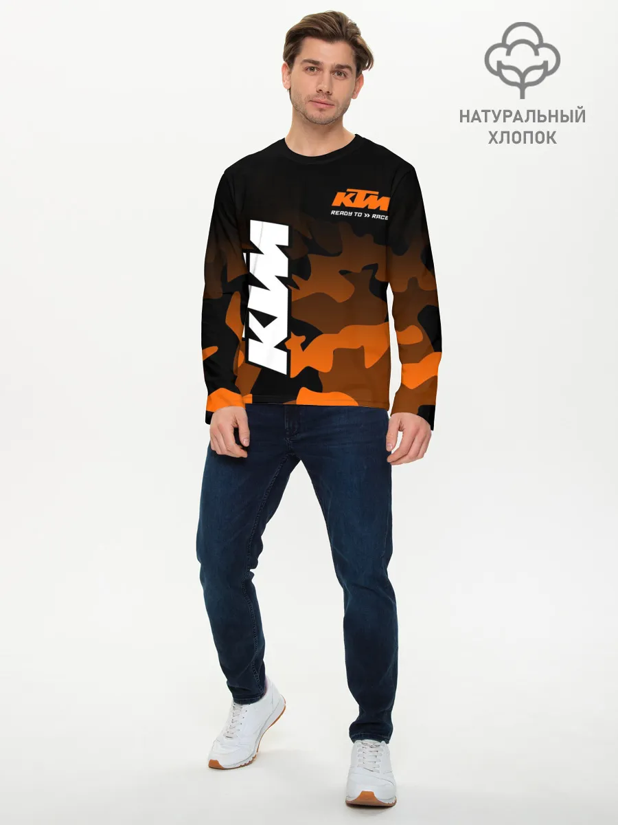 Мужской лонгслив базовый / KTM MOTORCYCLES / КТМ МОТОЦИКЛ