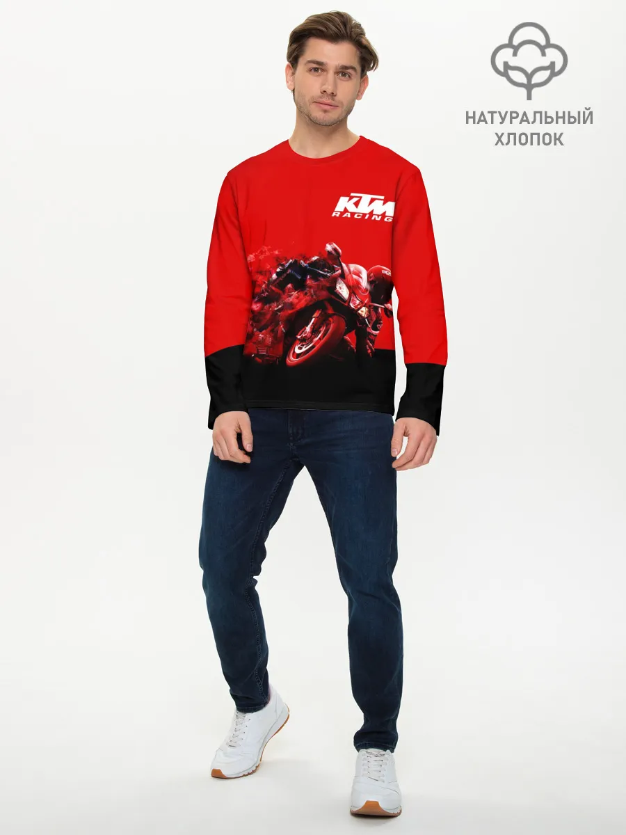 Мужской лонгслив базовый / KTM MOTORCYCLES / КТМ МОТОЦИКЛ
