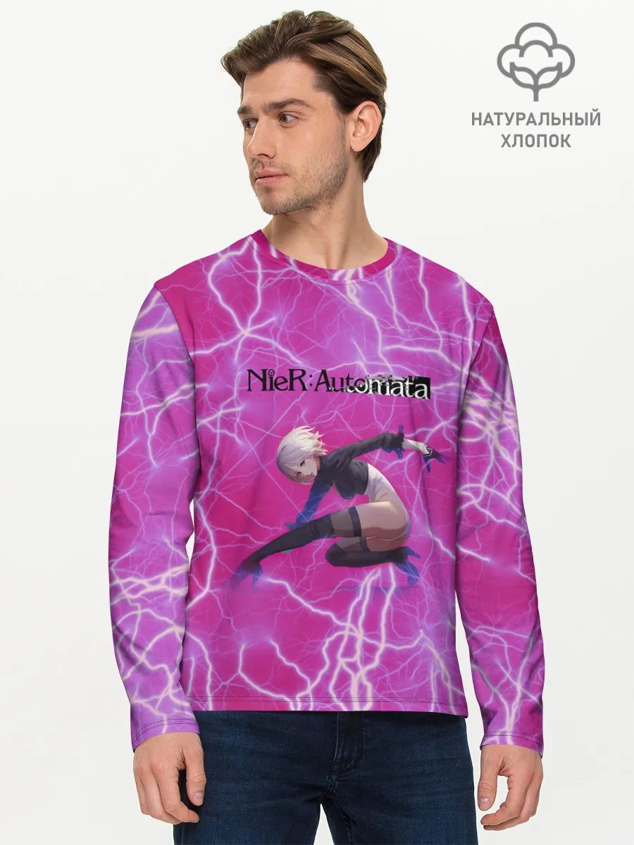 Мужской лонгслив базовый / YoRHa Light | Nier Automata