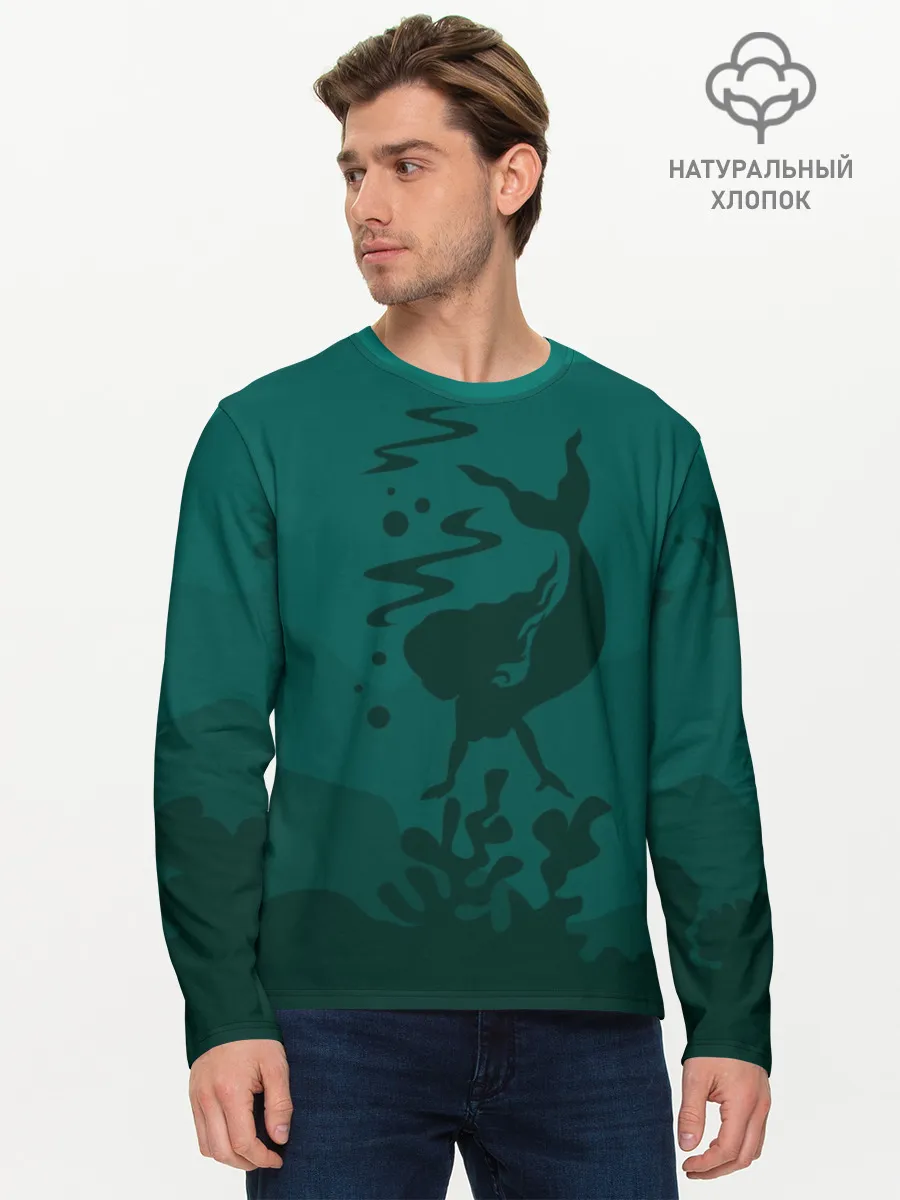Мужской лонгслив базовый / Русалка