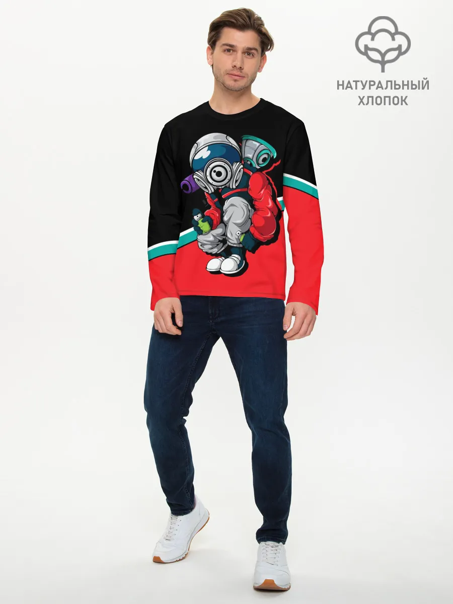 Мужской лонгслив базовый / Граффити