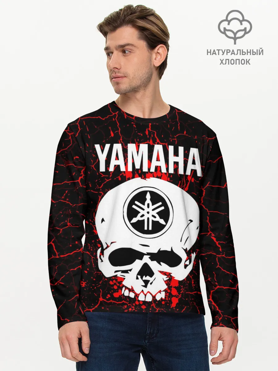 Мужской лонгслив базовый / YAMAHA / ЯМАХА / МОТОСПОРТ