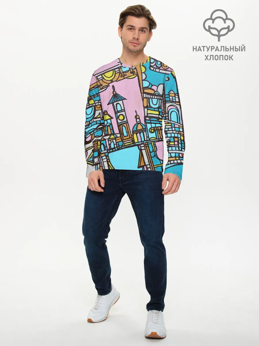 Мужской лонгслив базовый / Римские каникулы