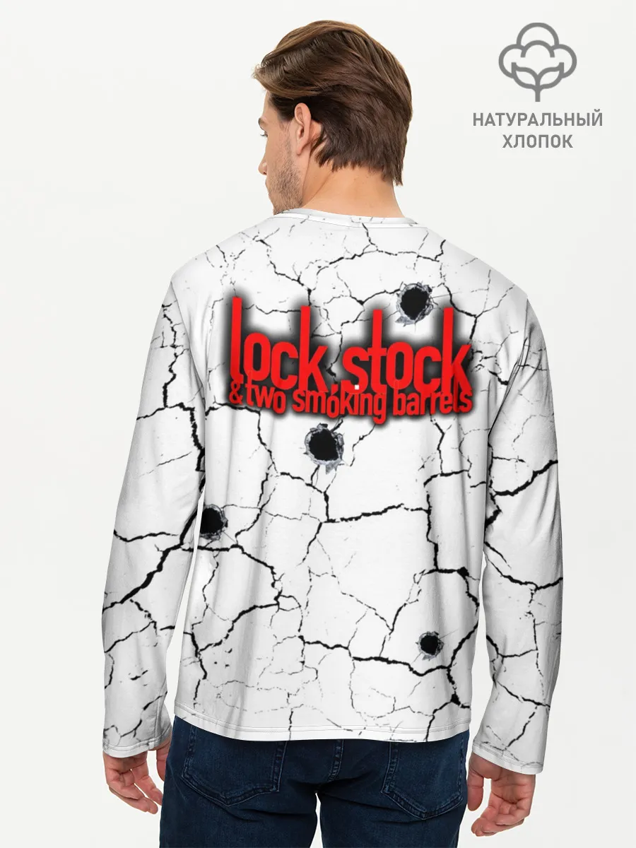 Мужской лонгслив базовый / Lock, money, two barrels $$$