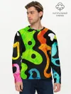 Мужской лонгслив базовый / Разноцветные Кляксы Фигуры