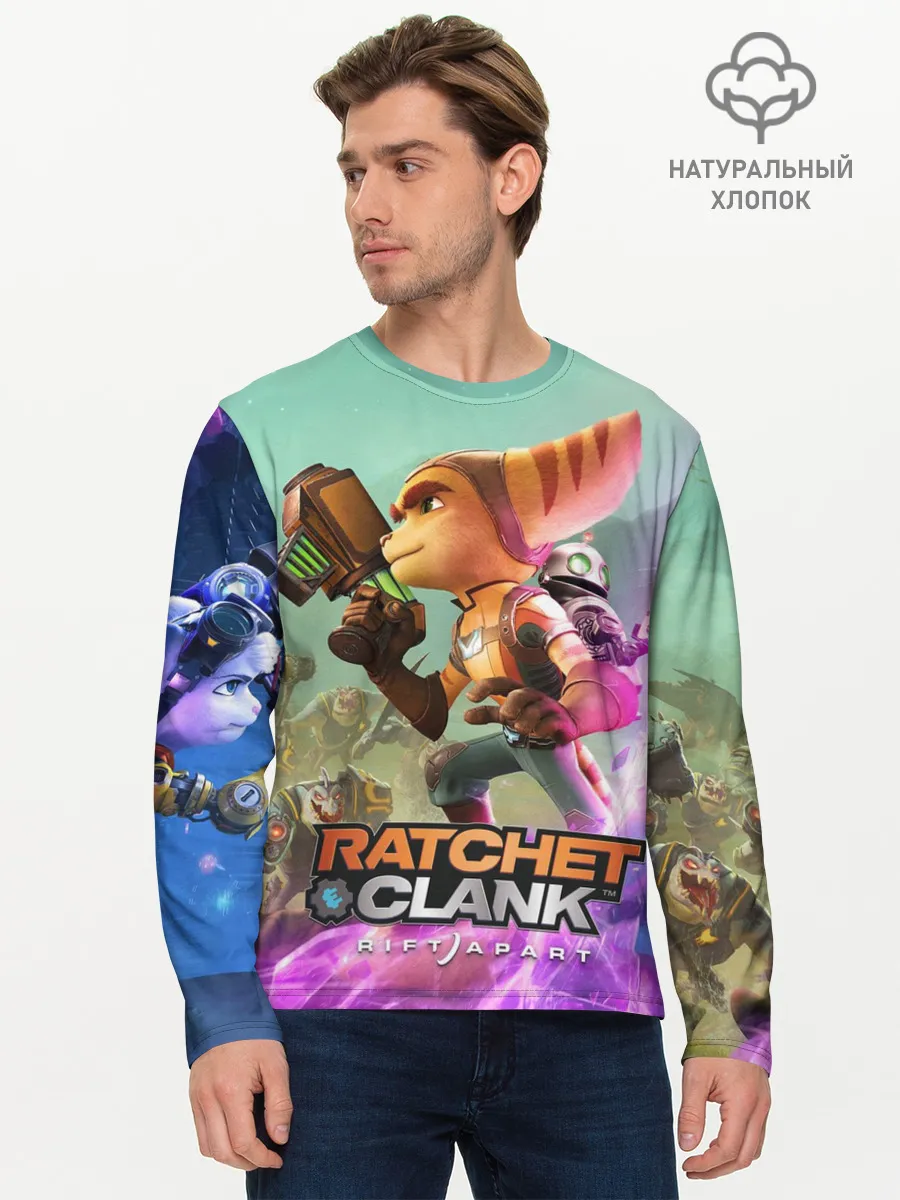 Мужской лонгслив базовый / Ratchet & Clank: Rift Apart