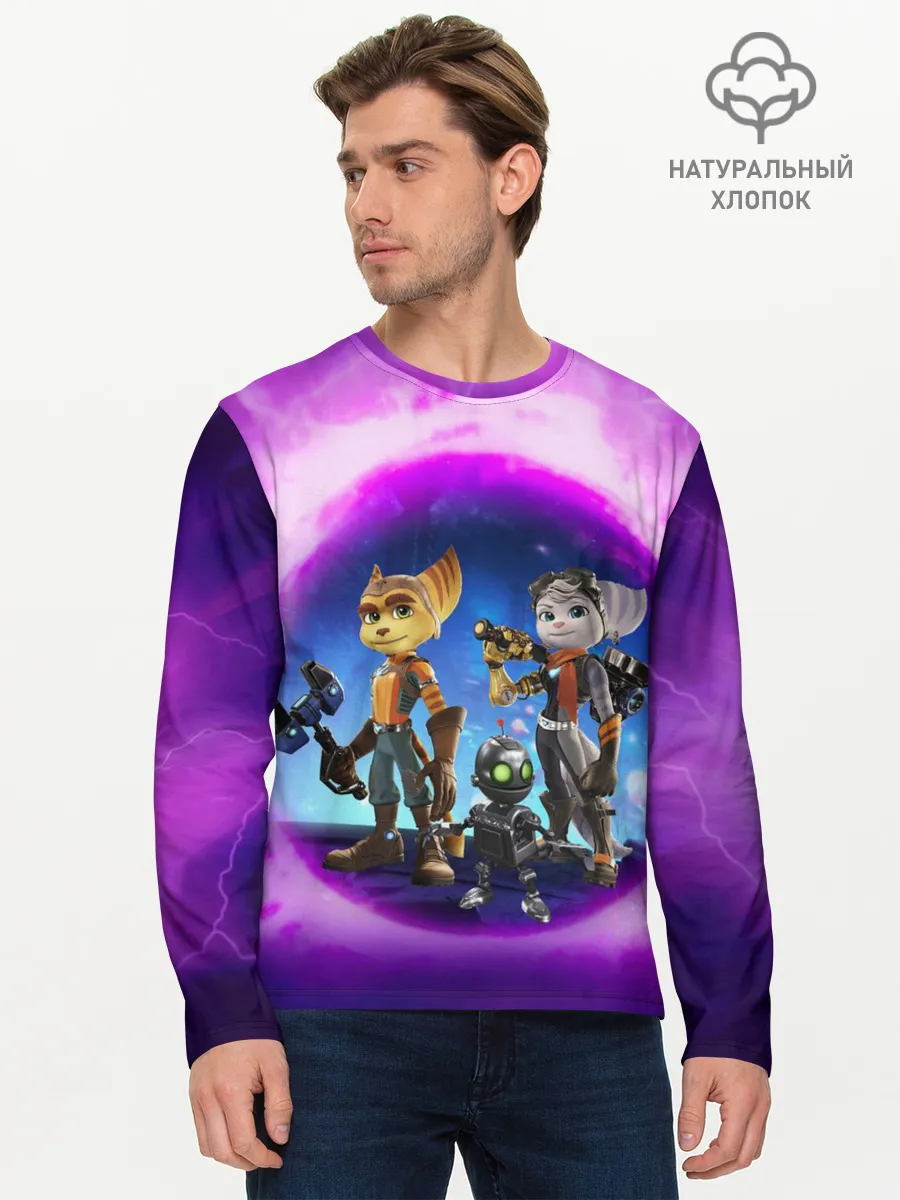 Мужской лонгслив базовый / Ratchet & Clank 2 Rift Apart