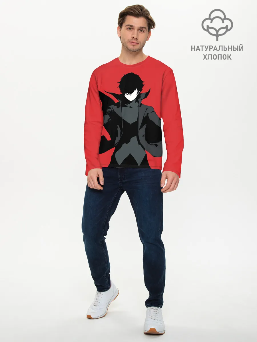 Мужской лонгслив базовый / Чёрный Рэн