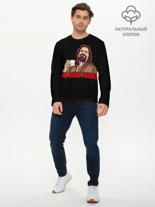 Мужской лонгслив базовый / The Dude Abides