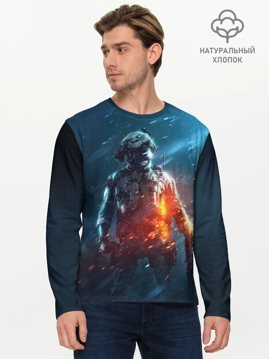 Мужской лонгслив базовый / BATTLEFIELD / Батлфилд