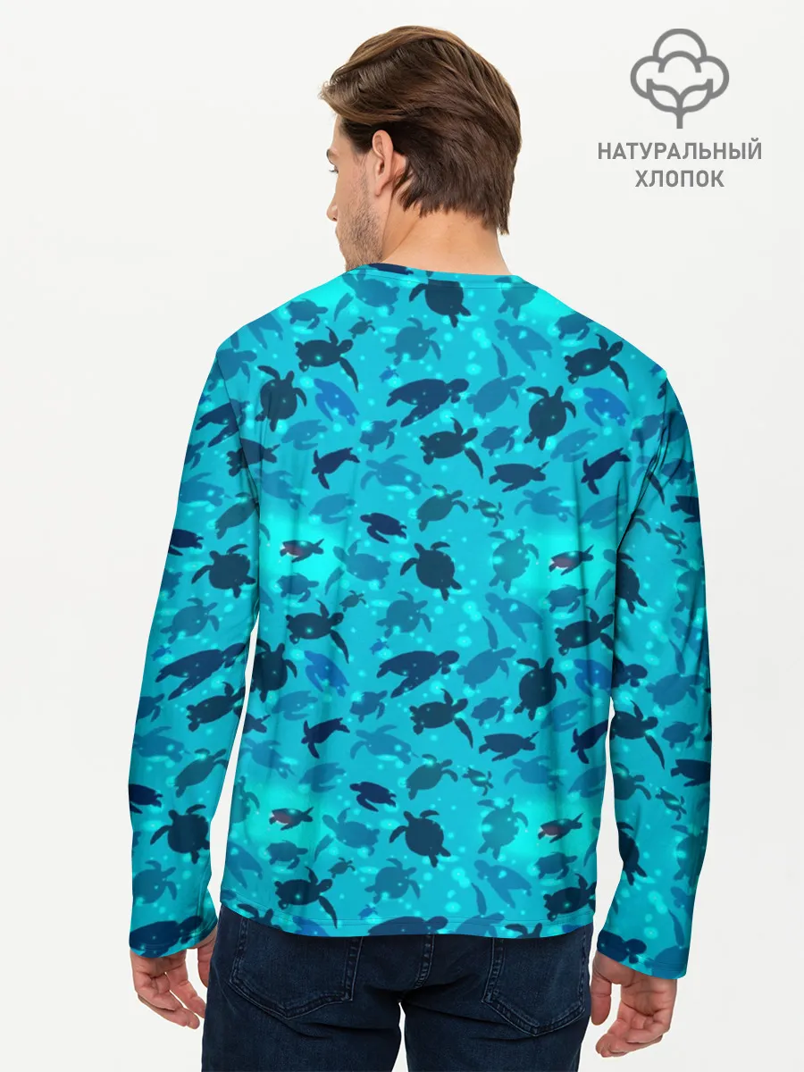 Мужской лонгслив базовый / Черепашки