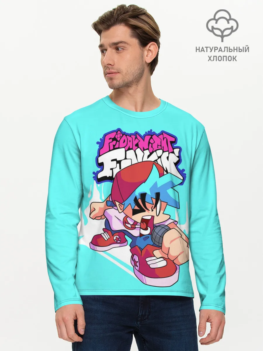 Мужской лонгслив базовый / FNF Boyfriend